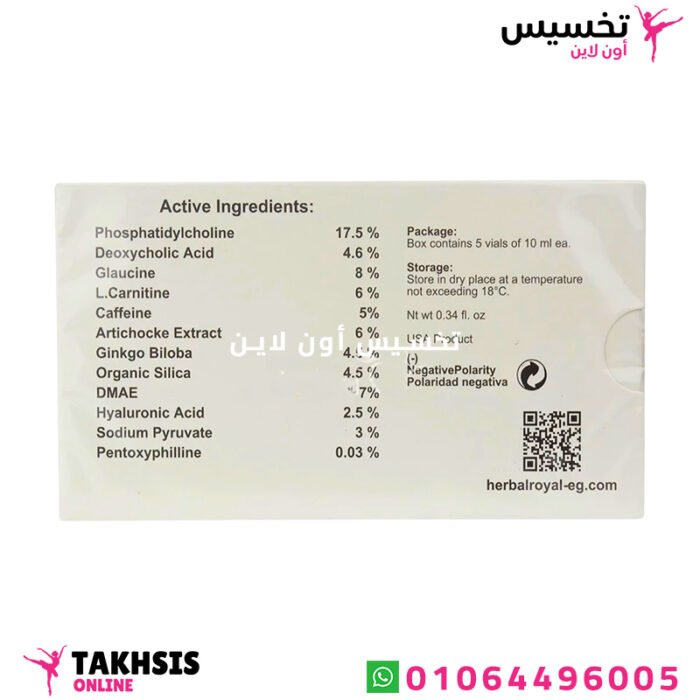 مكونات حقن تخسيس موضعي